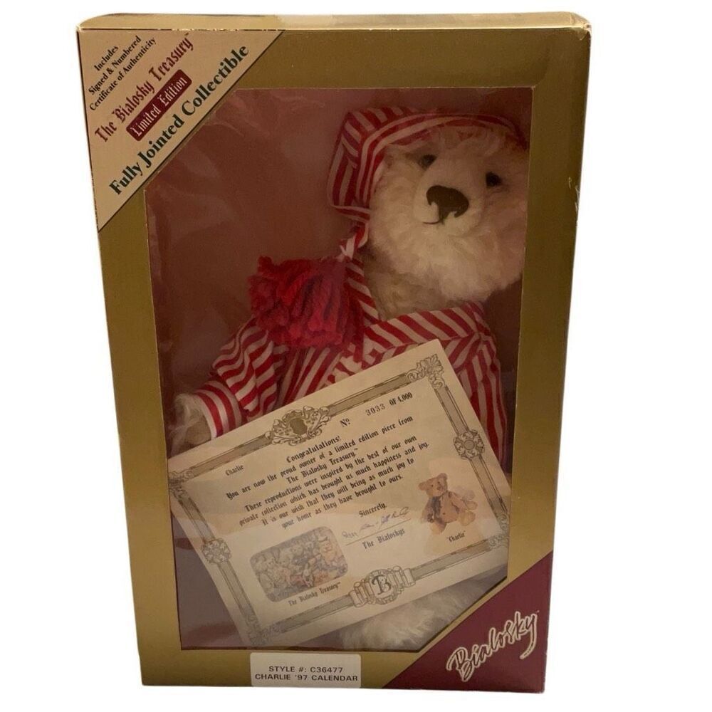 Bialosky Limited Edition Collectable “Charlie” Bedtime Bear. 1997 Vintage